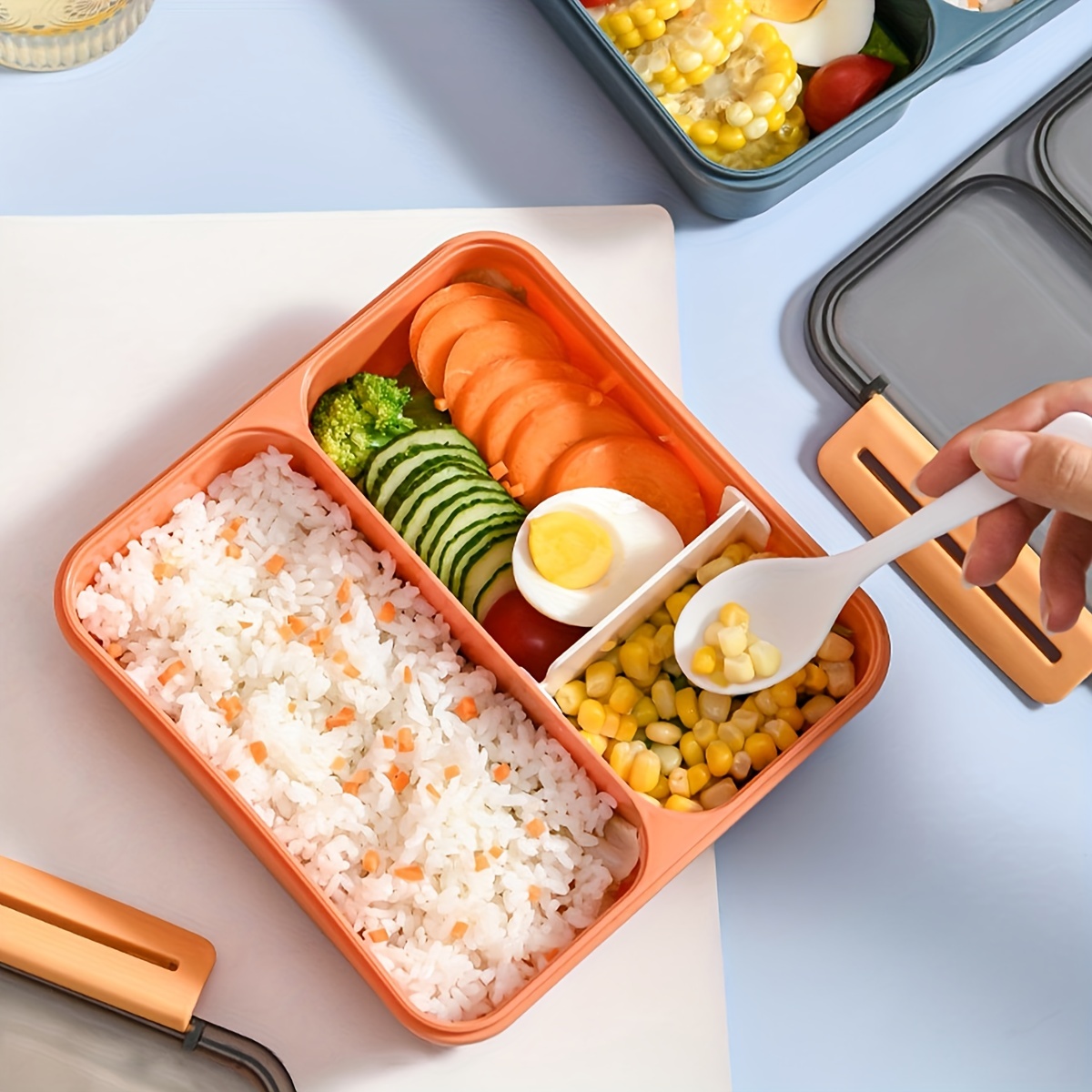 Lunch Box 1900ml Bento Box Lunch Box Bento Box With 5 Compartments And  Cutlery Bento Box Microwave Oven Heating Meal Box Snack Box For Adults Kids