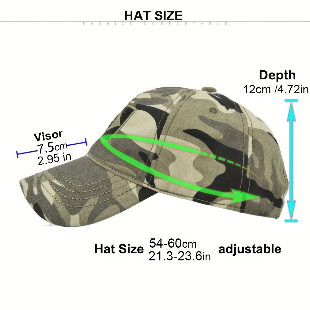 Men Army Camouflage Camo Cap Casquette Hat Climbing Baseball Cap