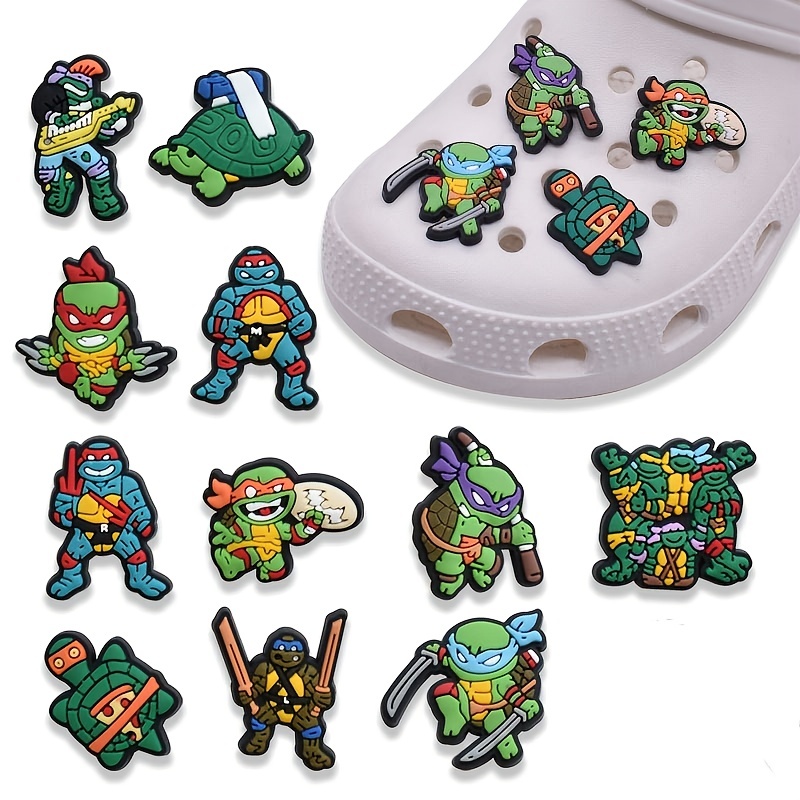 11pcs Cute Cartoon Turtle Shoes Decoration Charms Party Favors