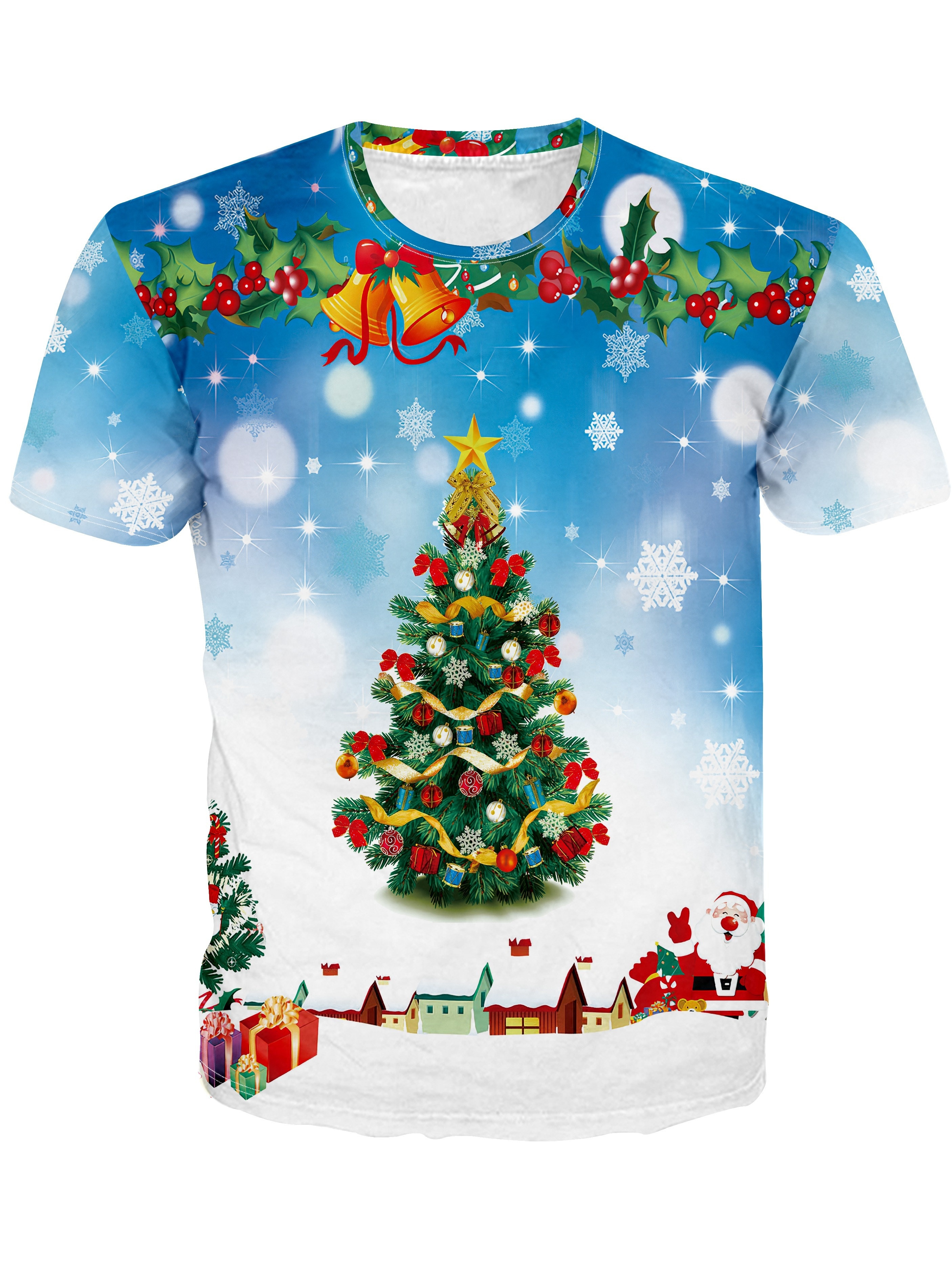 Christmas Tree Pattern 3d Print T shirt Men\'s Casual Street - Temu