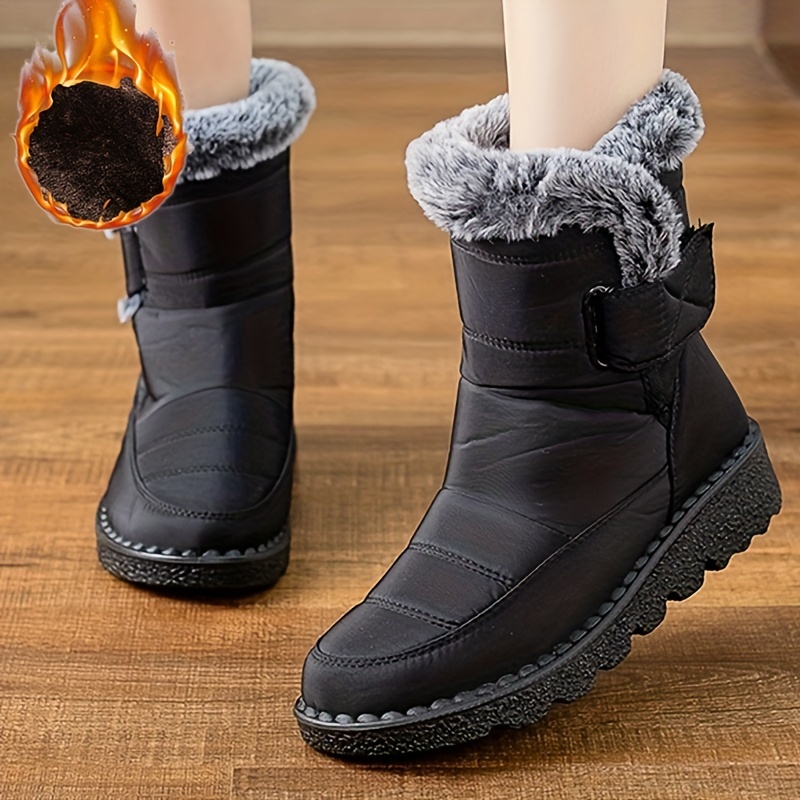 Stivali donna invernali INBLU pantoscarpe stivaletti con ecopelliccia pelo  caldi