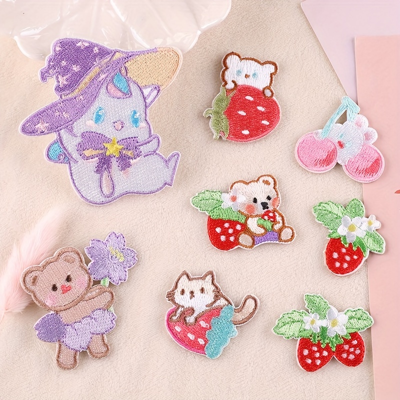 16pcs Cute Cartoon Iron On Patches For DIY Clothing Projects And Gifts