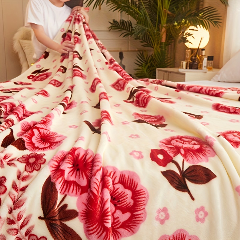 Print Personality Flannel Blanket Soft Warm Throw Blanket - Temu