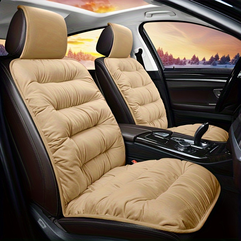 New Car Cushion Winter Plush Front Single Seat Thickened - Temu