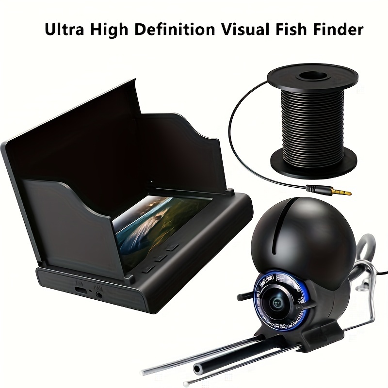 Buscador de Peces de Profundidad de 2 A 120 Pies Buscador de Sonda de Pesca  con Sensor Inalámbrico de 100 M Adecuado para la Pesca en Hielo al Aire  Libre Pesca en