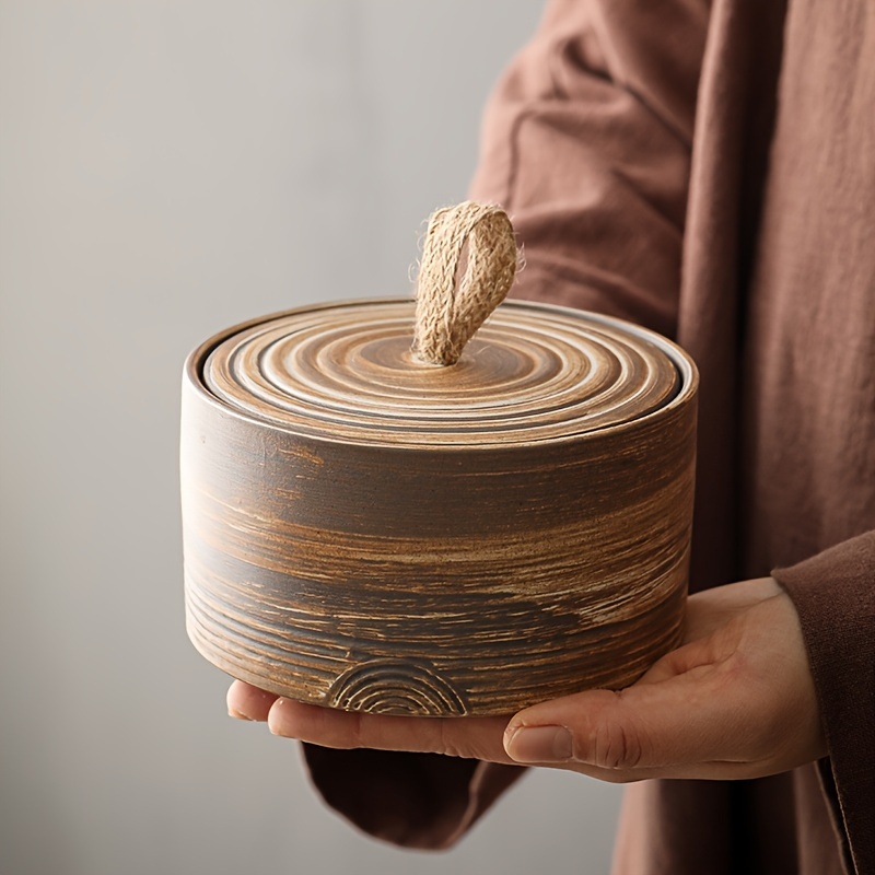Tarro de cerámica para comida con tapa hermética y caja de r (71.48.61) -  Art From Italy