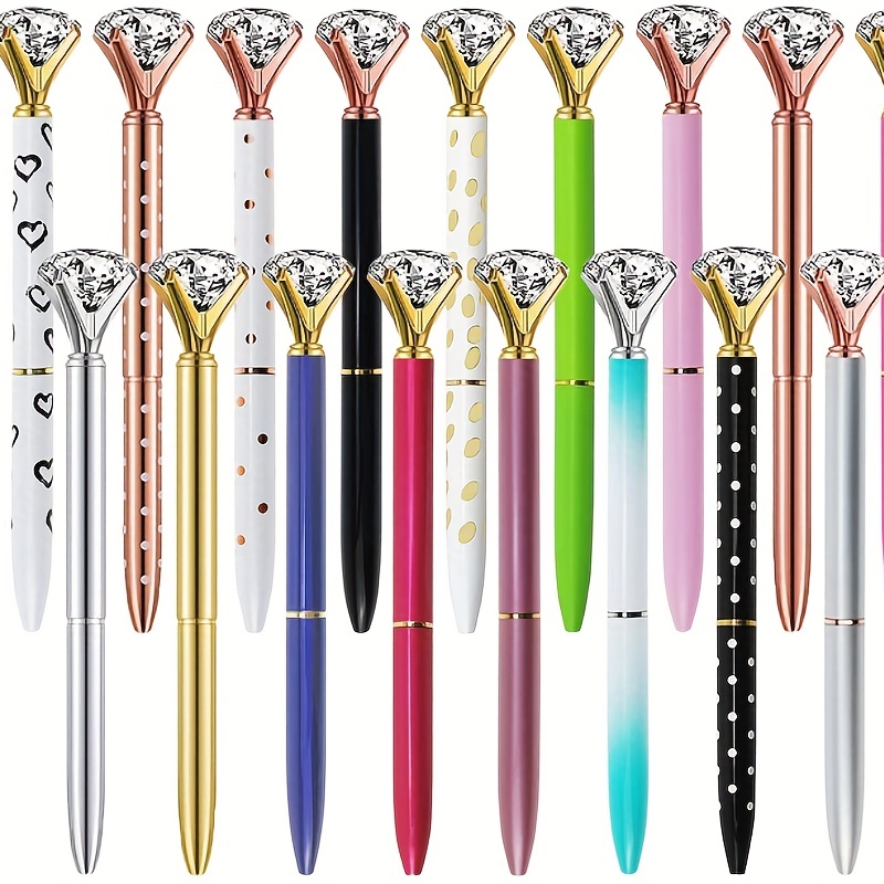 Ballpoint Pens Set Metal Crystal Diamond Shape Pen Liquid - Temu