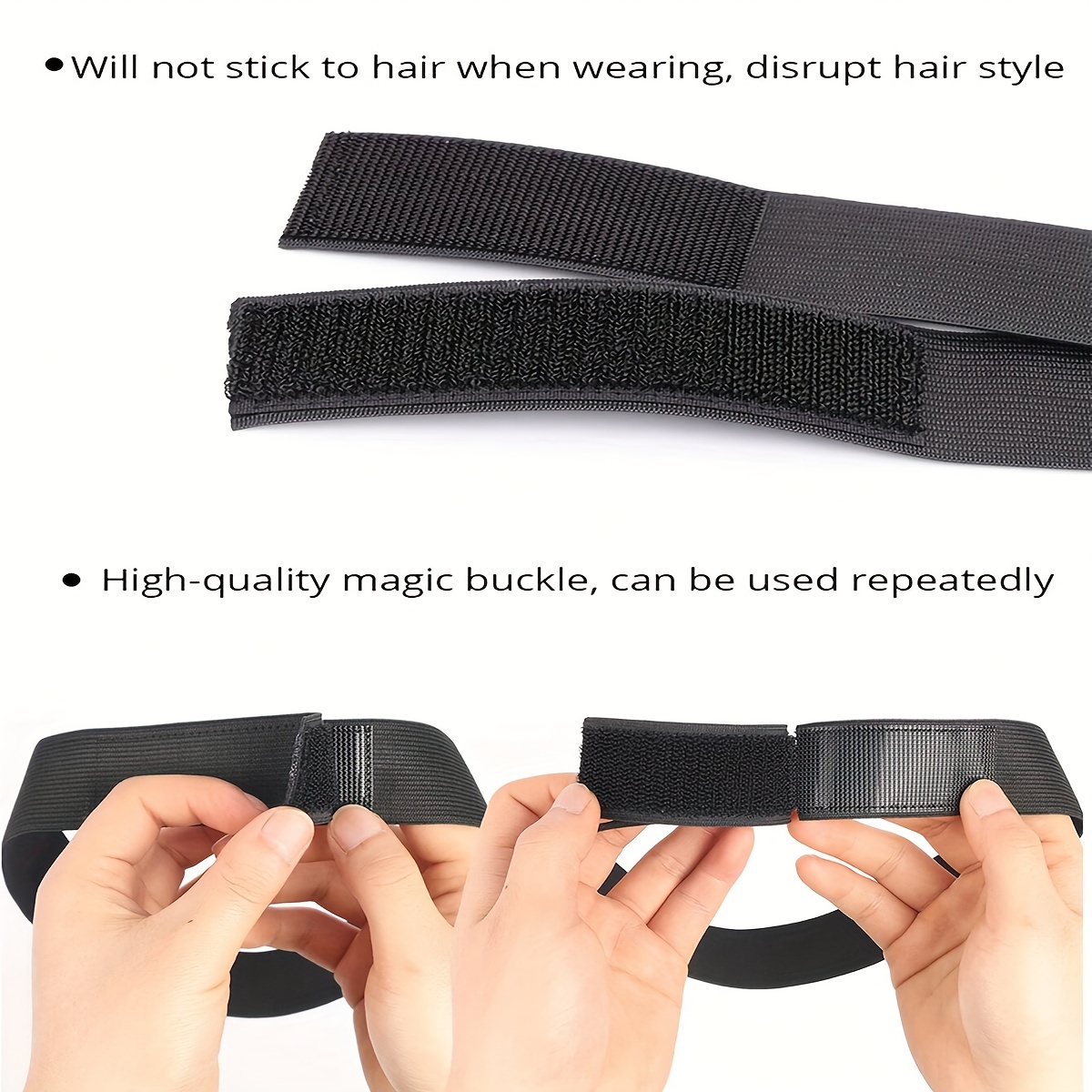 Temu 3pcs Lace Melt Bands for Wig, Toupee, Hairpiece, Edges Elastic Band for Lace Frontal, Melt Lace Melting Band for Wigs, Christmas Gifts, Adjustable