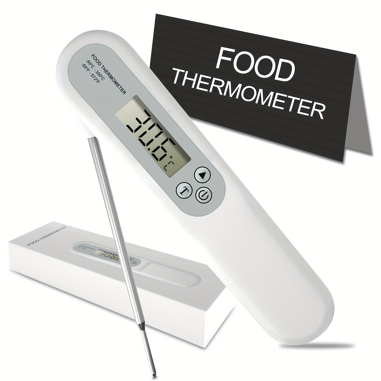 1pc, Thermomètre Alimentaire, Thermomètre À Viande À Lecture Instantanée,  Termometro Digital Cocina, Thermomètre De Cuisson, Thermomètre Numérique