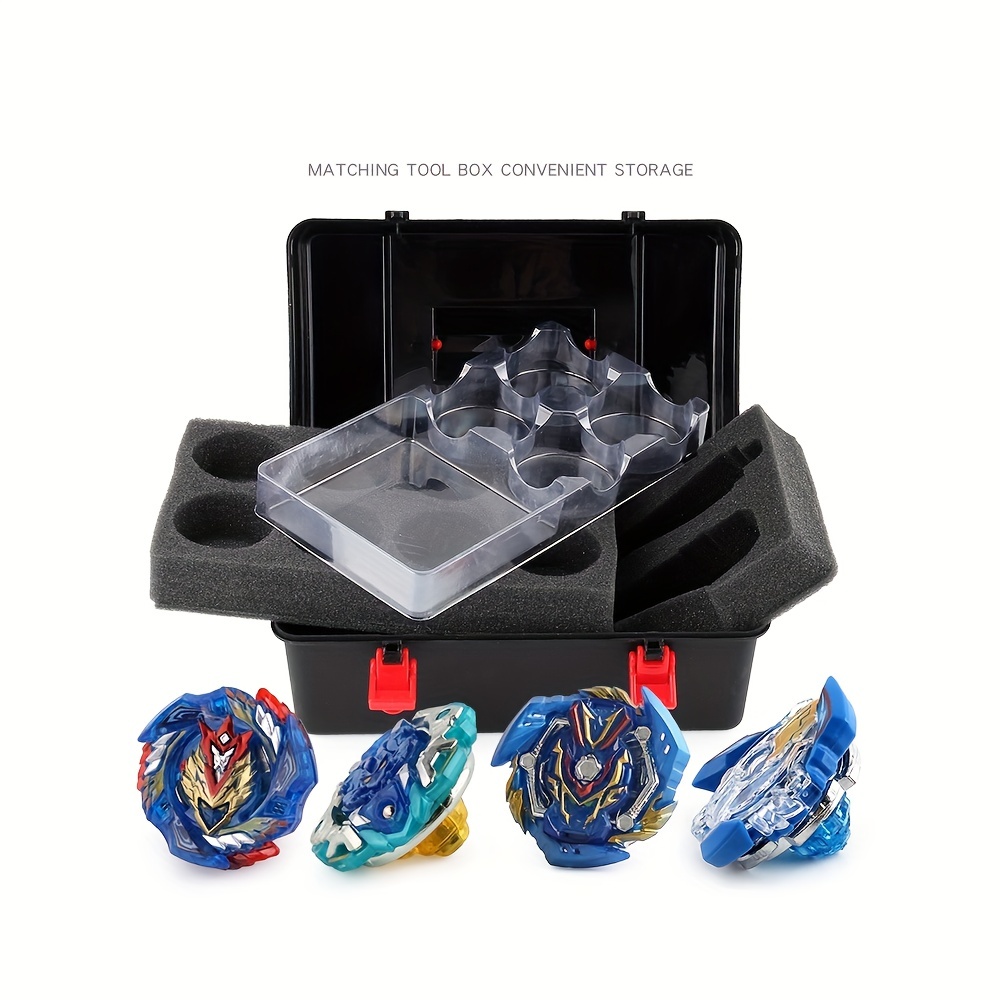 Beyblades Metal Fusion Blay Blade Toys Set 8Pcs Gyro With Wire And Ruler  Launcher Storage Box For Children Halloween，Thanksgiving And Christmas Gift