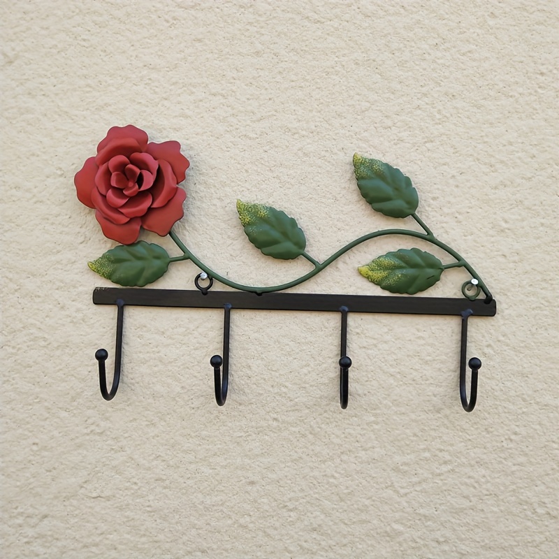 Rose Decorative Wall Row Hooks Home Accessories Home Decor