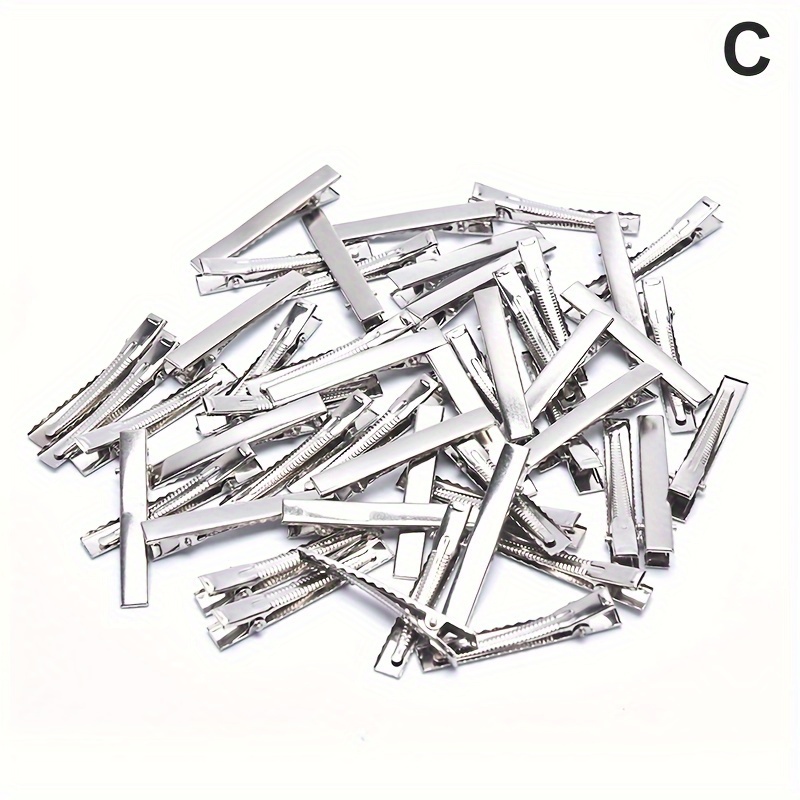 50 PCS Alligator Clips Metal Hair Clips Flat Hair Bow Clips Making Bulk DIY  Supplies For Crafts Accessory