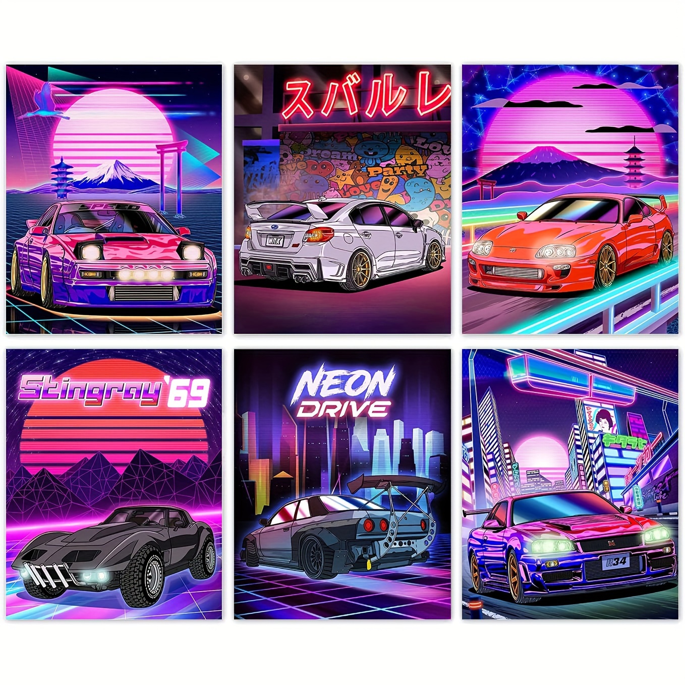 9pcs Póster Jdm Pósters Coches Jdm Hombres Arte Pared Coches - Temu Chile