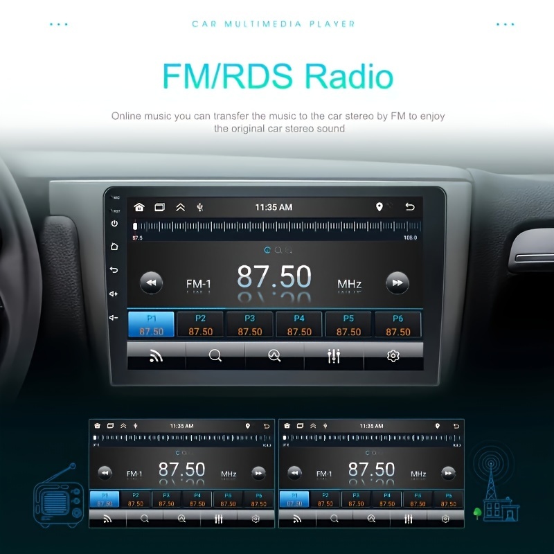 Android12 2 Din Car Radio Multimedia Video Player Universal - Temu