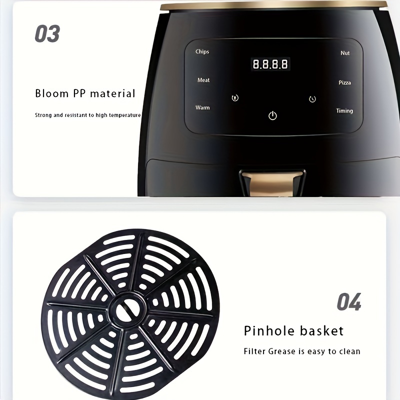 Air Fryer, Household Large Capacity Potato Chip Machine Multi-function Fryer  Multi-screen Touch Type - Temu
