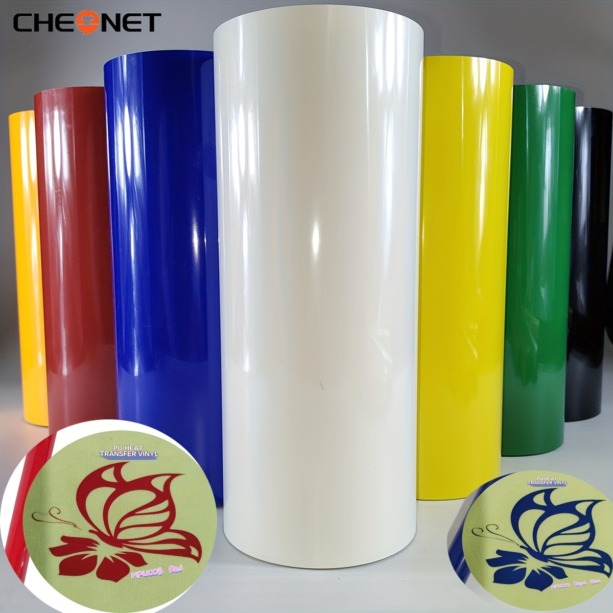 8x3ft Heat Transfer Vinyl Rolls,PU HTV Printable Vinyl,Green