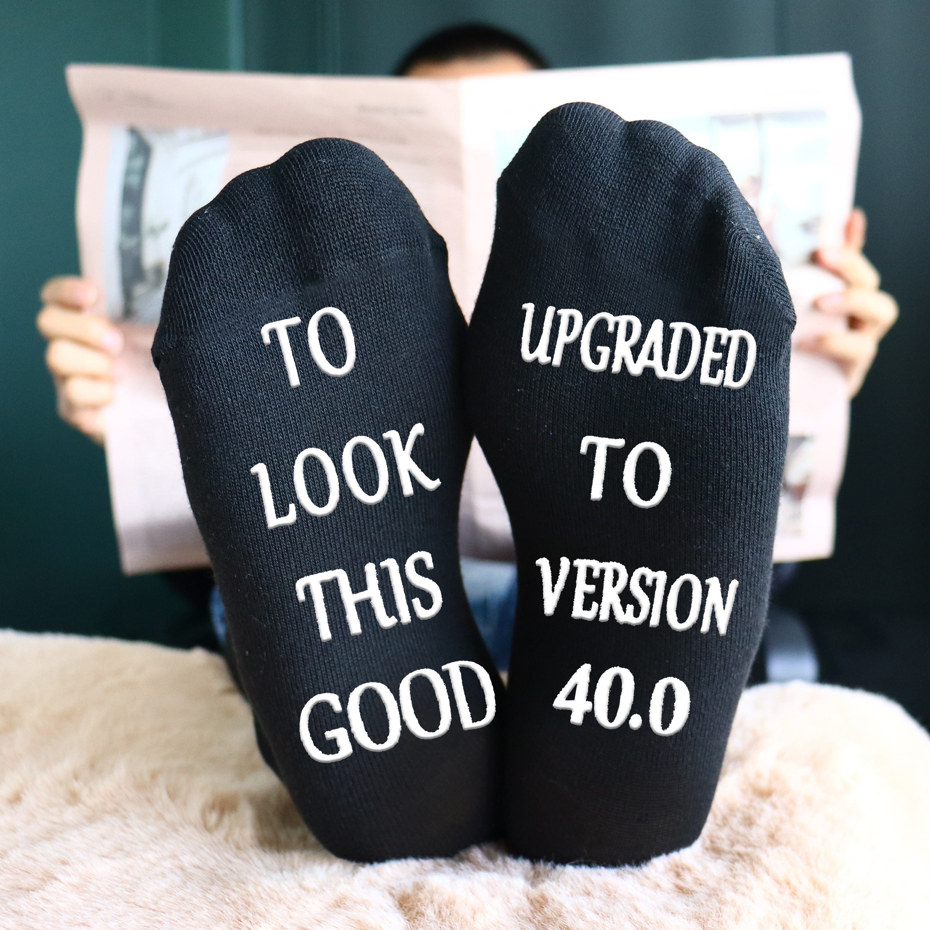  40th Birthday Present Made In 1983 Happy Birthday Socks for Men  & Women 1-Pair Novelty Crew Socks : Clothing, Shoes & Jewelry