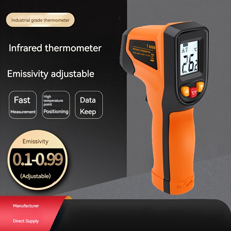 Thermomètre infrarouge industriel thermomètre infrarouge portable  température pistolet thermomètre cuisine cuisson huile température pistolet  : : Cuisine et Maison