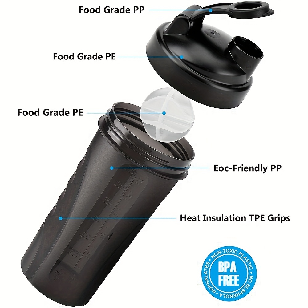 2pcs Leakproof Shaker Bottle With Lid Water Bottle For - Temu