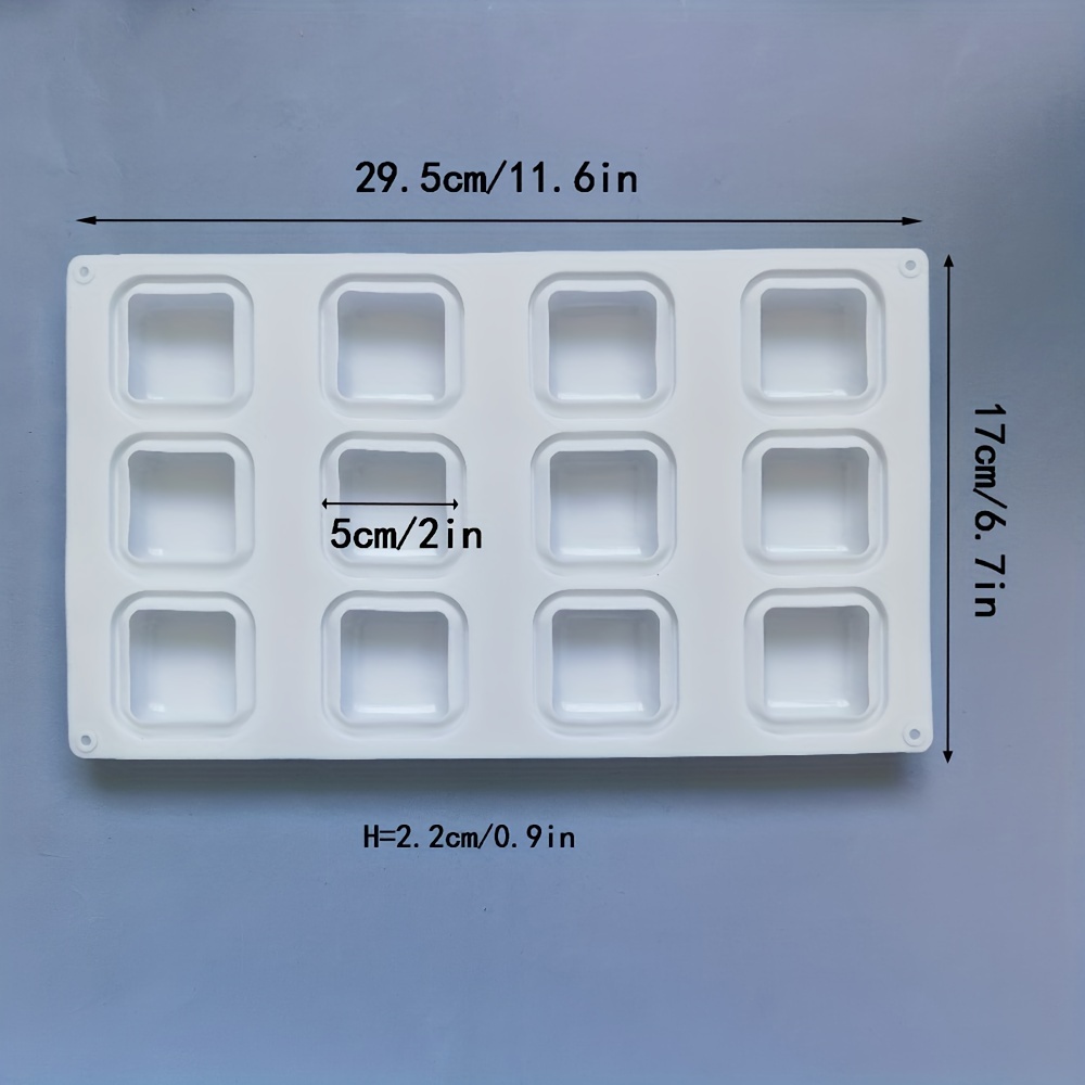 Square Silicone Molds for Baking Square Mousse Cake, 3D Silicone