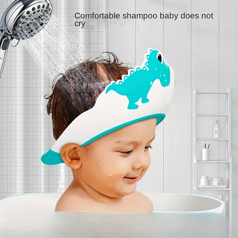 Gorro de ducha para bebé, protector de champú de baño, visera ajustable,  cabeza de baño, enjuague de cabello, protección para niños pequeños y niños