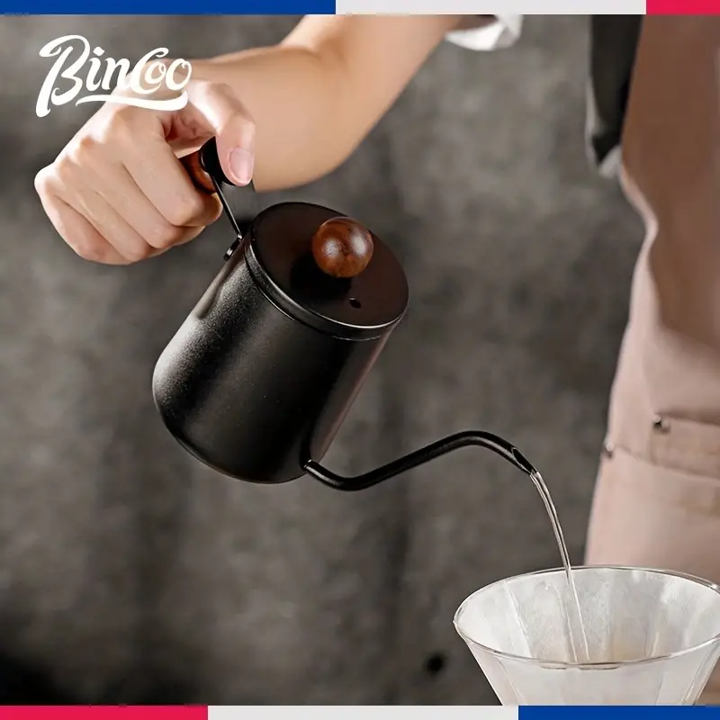 bincoo mini gooseneck pot gooseneck kettle spout drip coffee maker kettle outdoor portable pour over coffee pot 350ml details 2