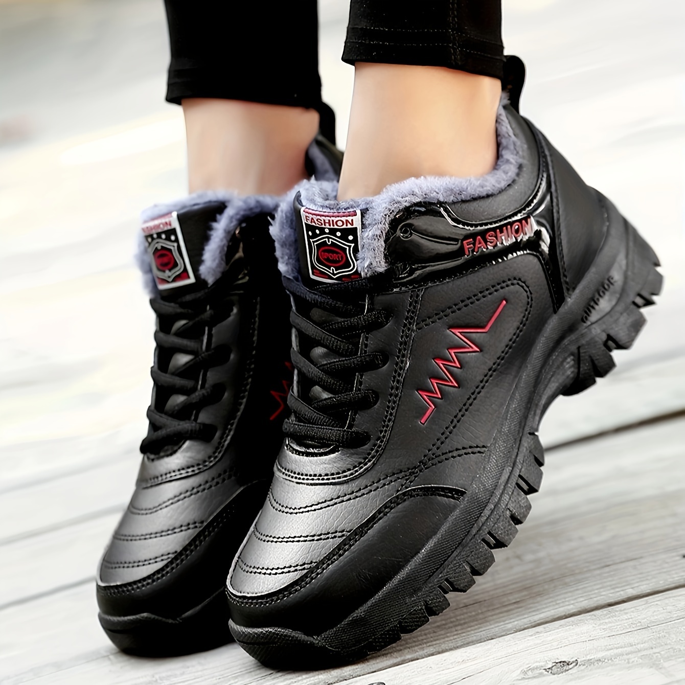 Frauen Einfache Plattform sneaker LÃ¤ssige SchnÃ¼rung PlÃ¼sch - Temu Switzerland