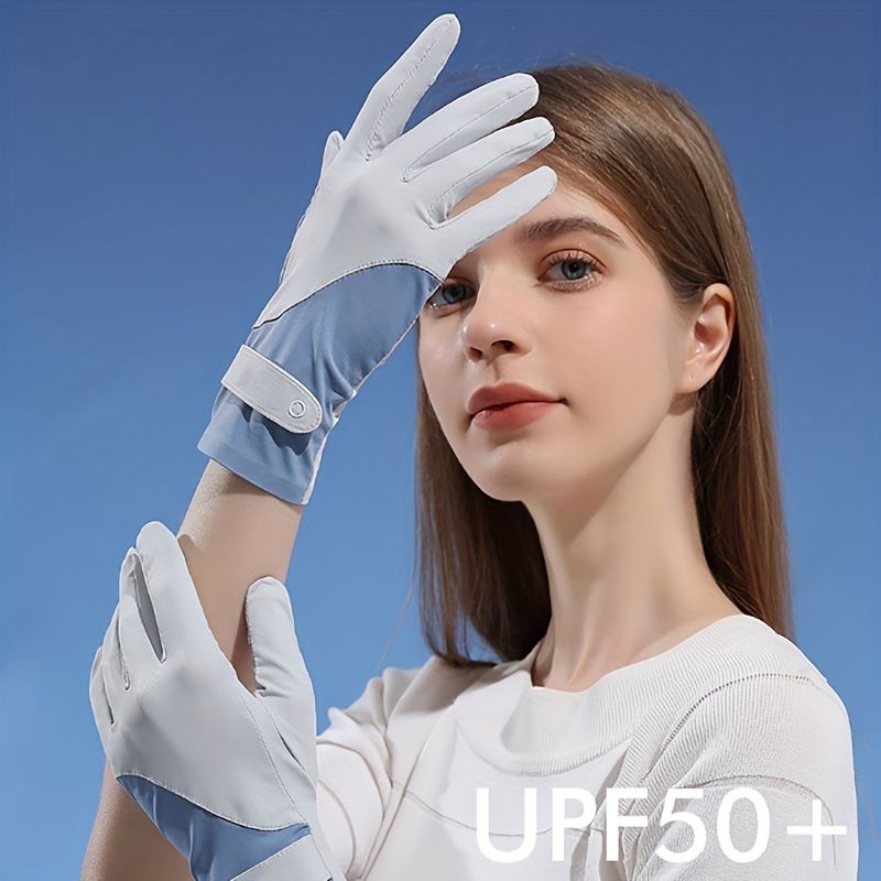 Non Slip Full Finger Gloves Touch Screen Upf 50+ Protection - Temu