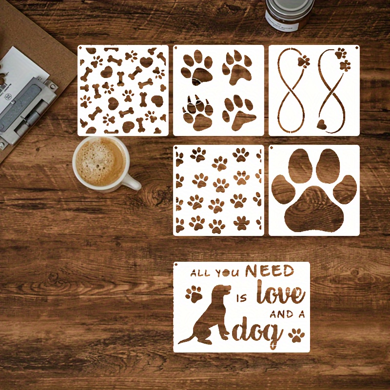 Paw Print Stencil Large Wall Stencils for Painting On Wood, Cat Dog Paw  Template 12x12 inch Reusable Giant Wood Burning Stencils and Patterns  Projects