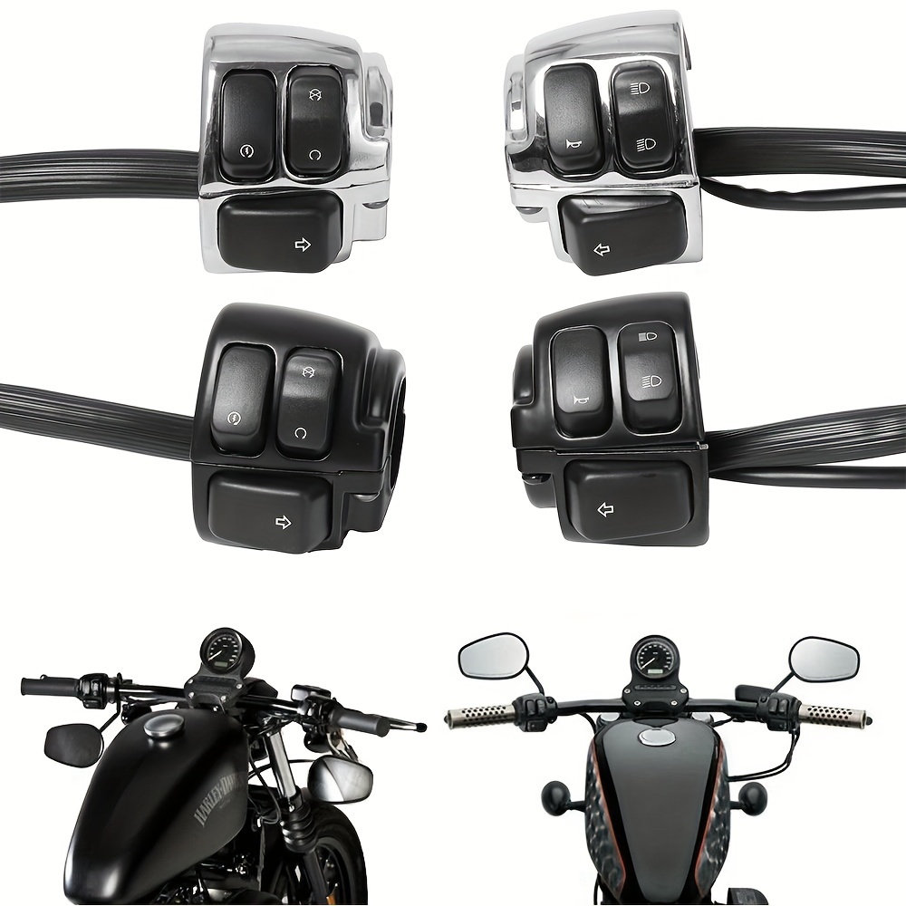 Moto Manillar,Manillar Moto 22mm Motocicleta 22mm * 680mm Chrome negro  Retro Manija de arrastre de la manillar de la barra de la barra volante  (Color : Black) : : Coche y moto