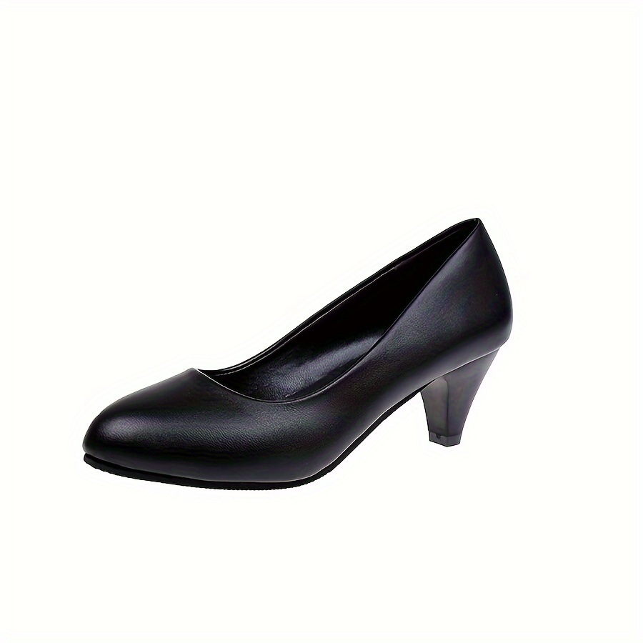MODENCOCO Zapatos de vestir de gamuza para mujer, cómodos, formales, con  punta redonda, tacón bajo y grueso, de 2 pulgadas