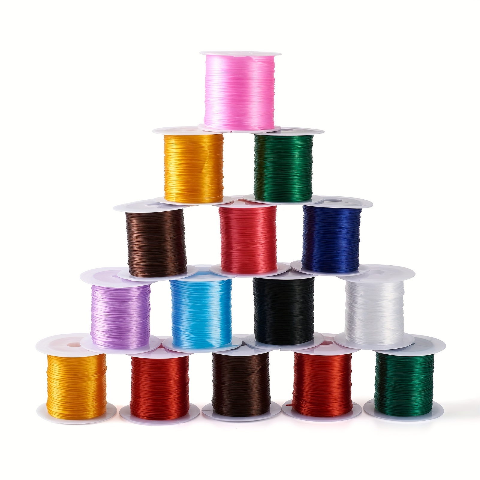 12 Colors Flat Elastic Crystal String Beading Thread Jewelry - Temu