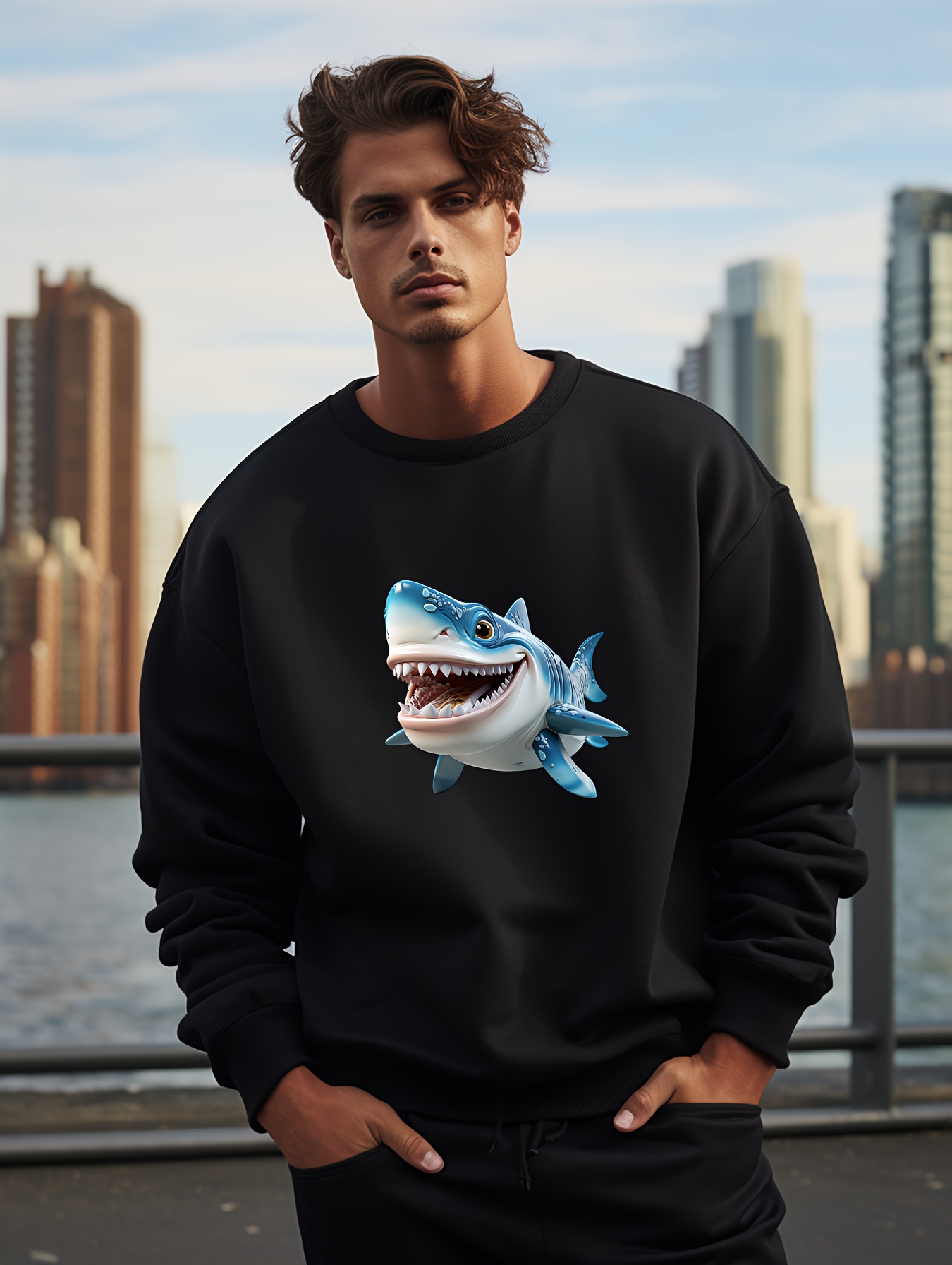 Fish Print Long Sleeve Fishing Shirts Pants For Men Novelty - Temu