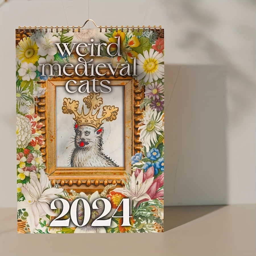 Calendario 2024 dei gatti incazzati 28,5 * 28,5cm, calendario creativo e  divertente per decorazione del soggiorno e dell'ufficio, con  visualizzazione del mese in inglese e funzione promemoria per conto alla  rovescia