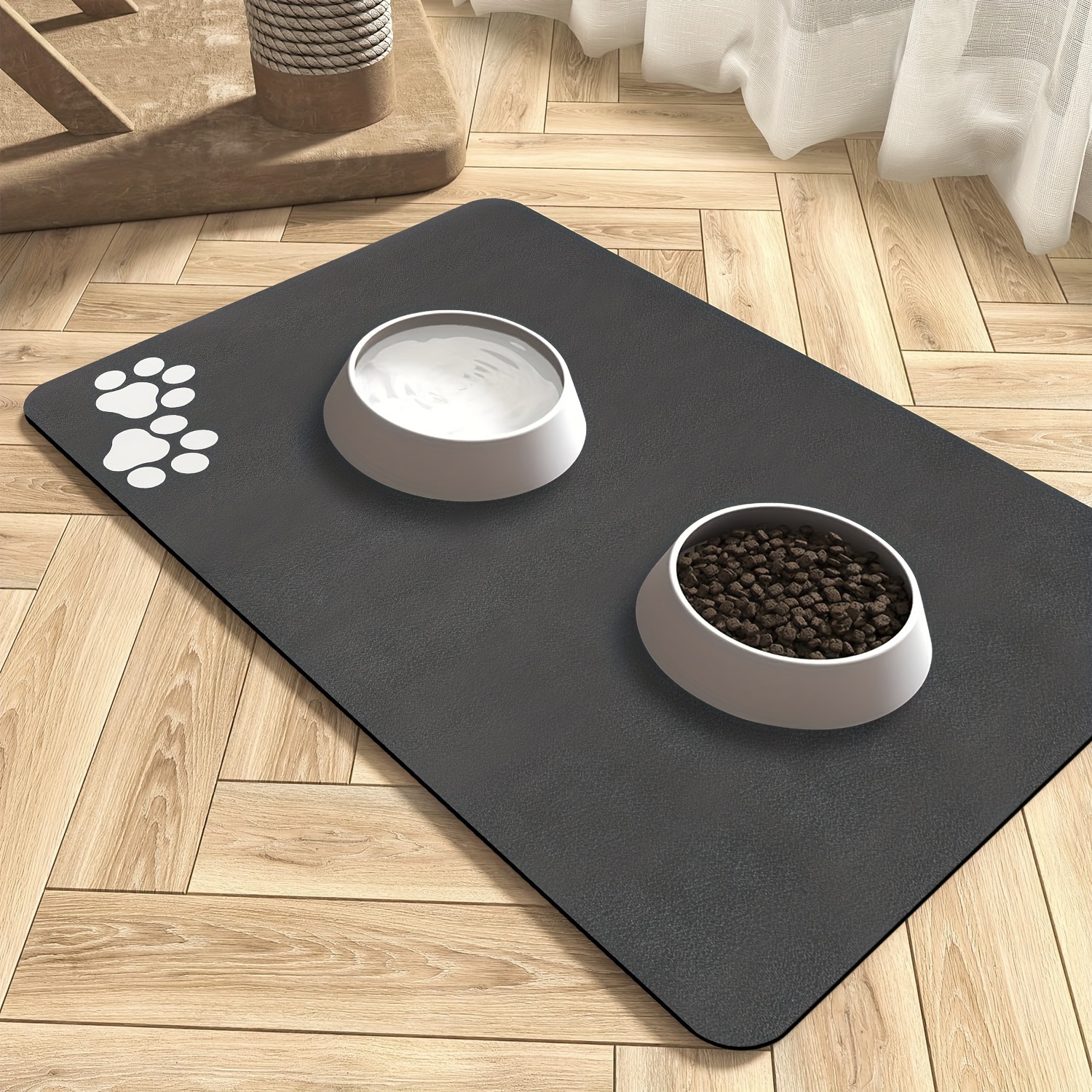 Cute dog mat for food hot sale and water