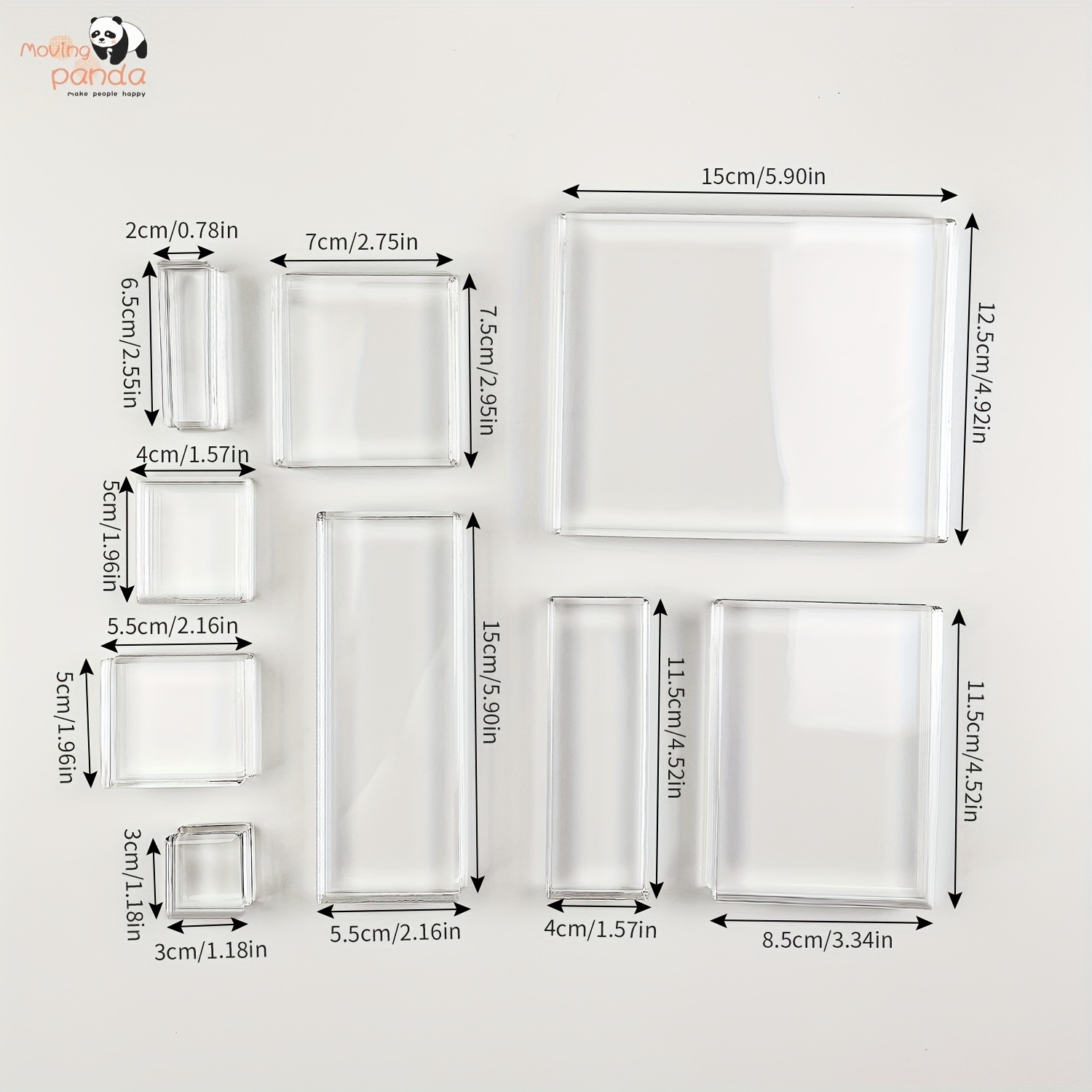 9 Sizes Clear Acrylic Stamp Block for DIY Crafts Card Making Decorations  Scrapbooking Handmakes Use with Acrylic Stamps