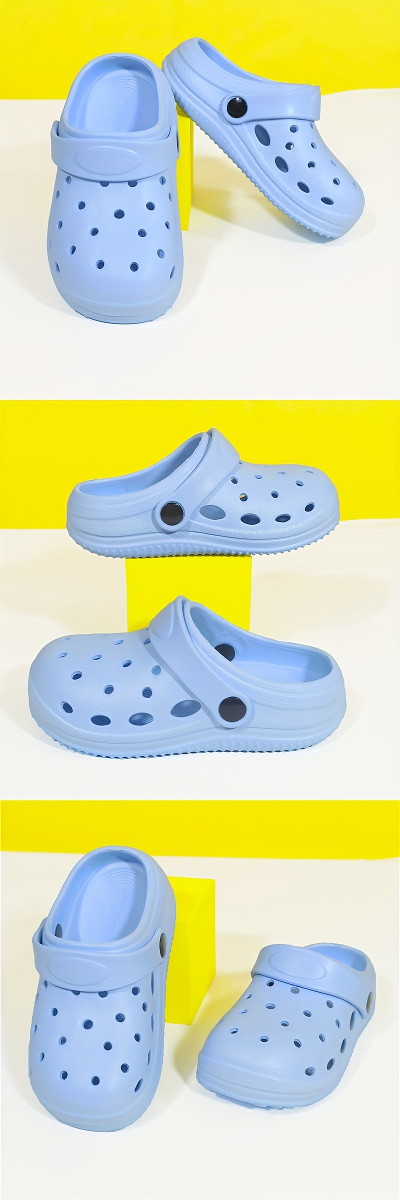 Boys' All-Season Soft EVA Clog Slippers - Slip- Arch & Breathable Round-Toe Design, Lightweight Indoor/ Shoes with Cushioned Insole, Multi-Color Options (, , White, Black, Navy, Brown) for Home, Play & Casual Attire - Ideal for Kids' Casual & Formal Events