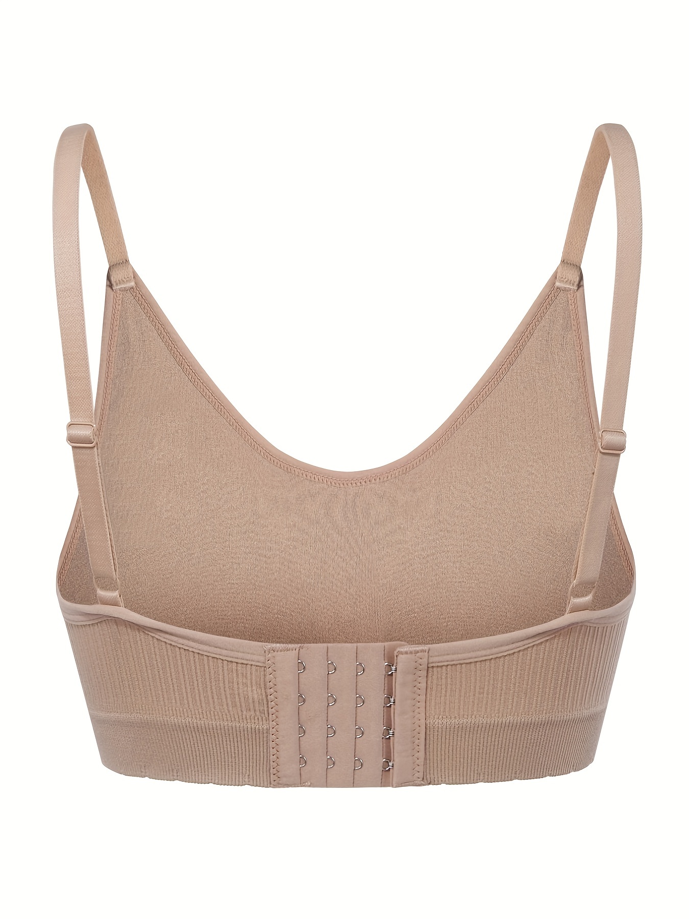 Plus Size Casual Bra Women's Plus Solid Stretchy Wireless - Temu