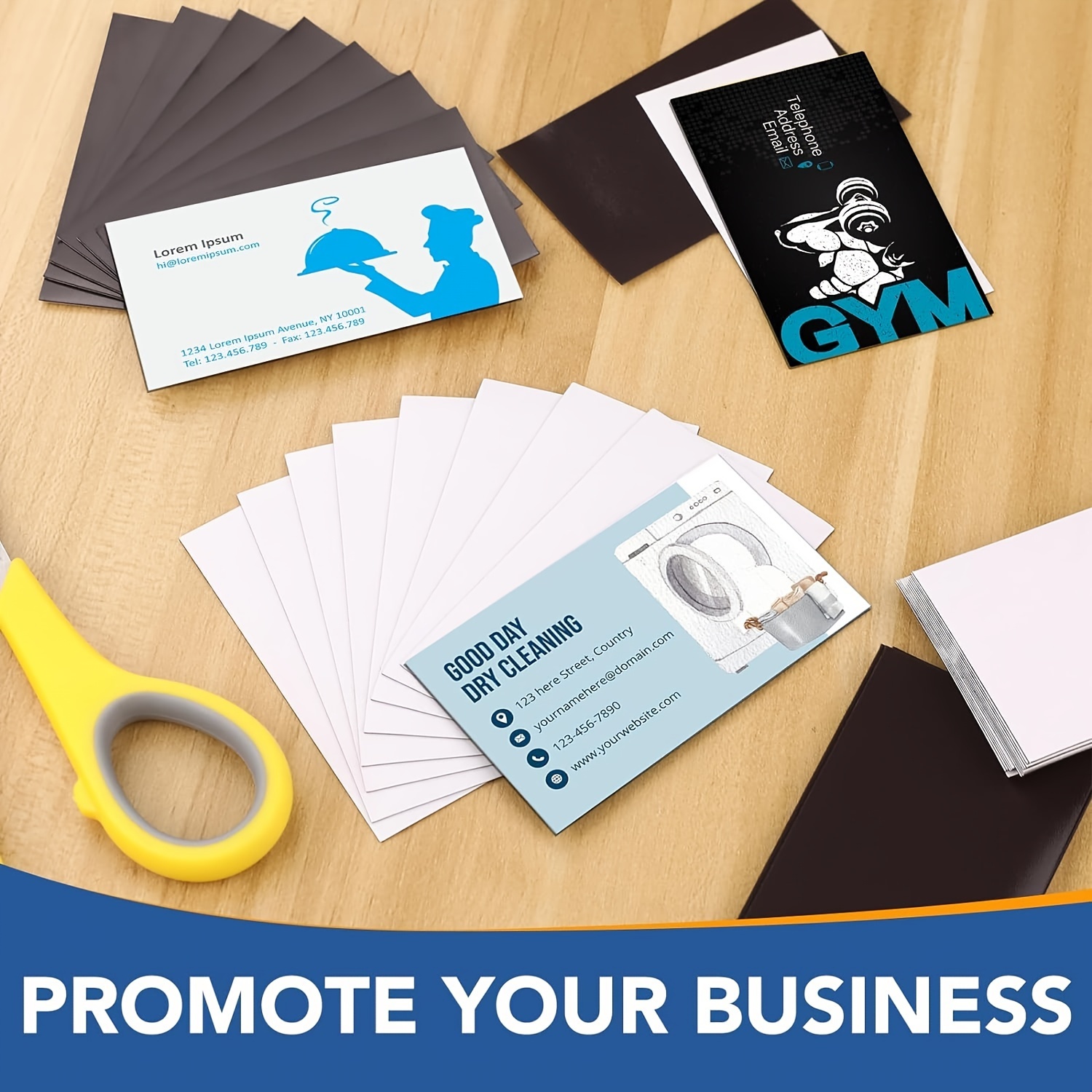 Business Card Magnets Flexible Magnetic Sheets With Peel And - Temu