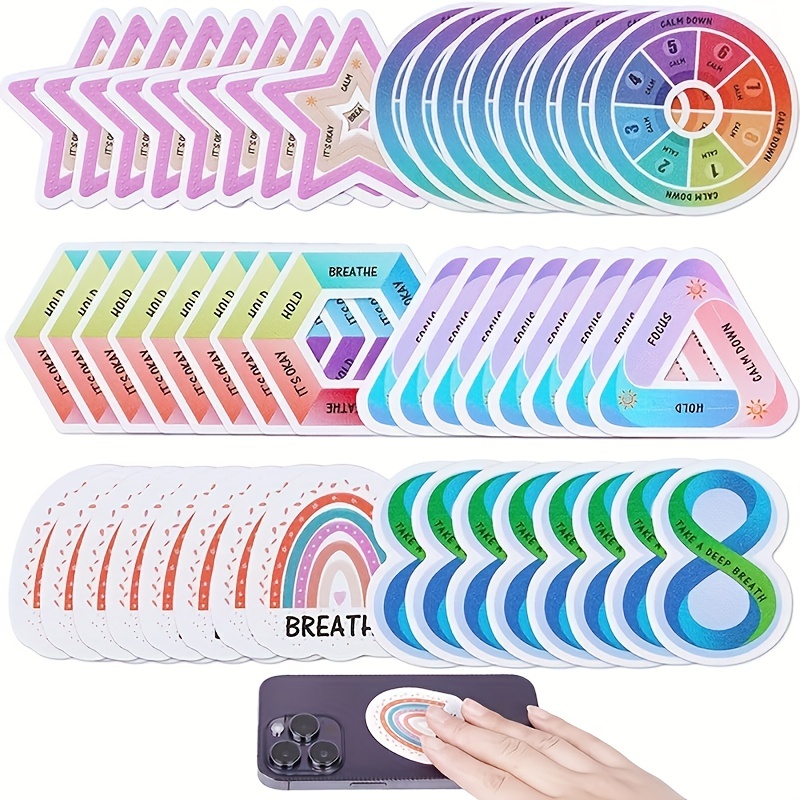 24 Pieces Anxiety Sensory Stickers Kit Includes 6 Styles Fidget Textured  Strips Sensory Strips Stickers, Adhesives Clam Stickers Anti Stress Toys