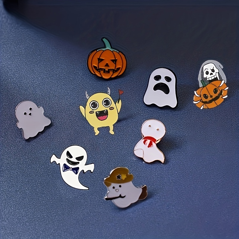 Girl's Cartoon Halloween Brooch Ghost Pin Pumpkin Medal Cute - Temu