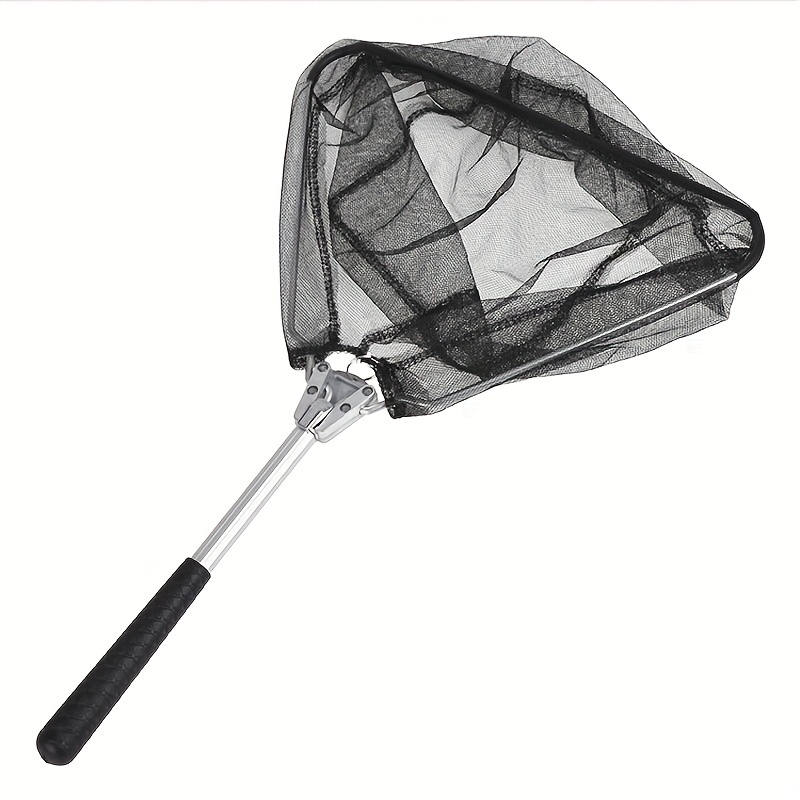 1pc Aluminum Alloy Triangular Folding Fishing Net, Short Hand-made Fly  Stream Fishing Net, Portable Fishing Gear
