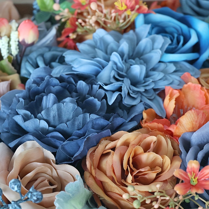 1 box, Gradient Color Artificial Flowers Combo Set for DIY Wedding  Bouquets, Centerpieces, and Home Decorations