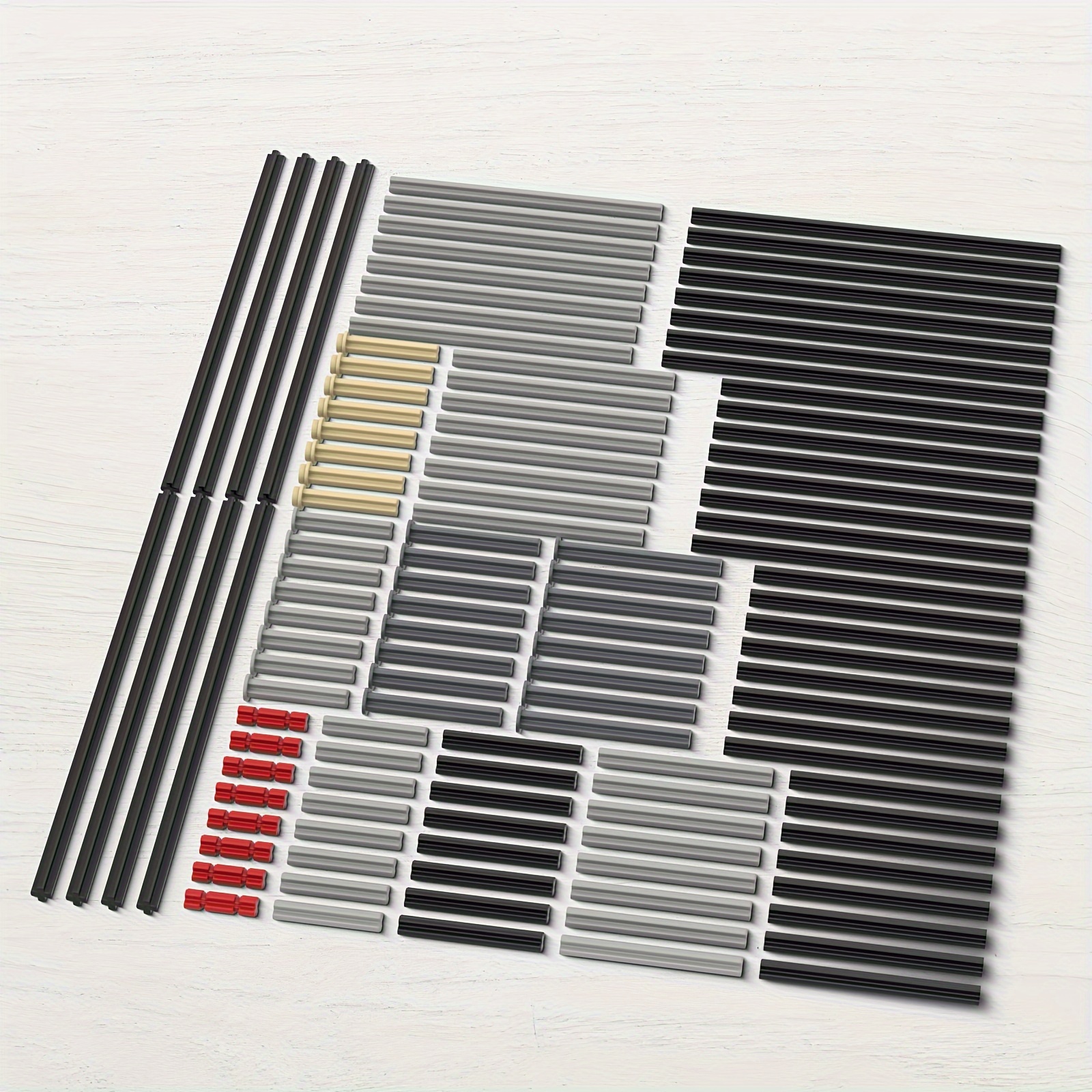 Image of 120pcs Parts With Compatible And Universal Bricks Pin Liftarm Beam Axle Panel Car Building Blocks Diy Moc,3705,3706,3707,3737,3708,50451,87083,15462,4519,24316,32073,44294,60485,32062,6587