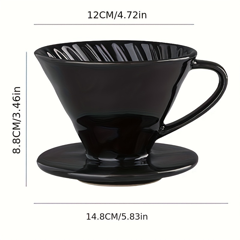 Pour Coffee Dripper Ceramic Coffee Brewing Filter Cone - Temu