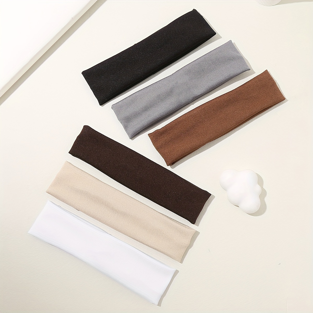 6pcs Sports Headbands Women Sweatbands Sweat Absorbent Headband Headscarf Running Anti-sweat Headband Set