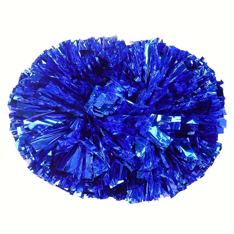 1 royal blue pom poms