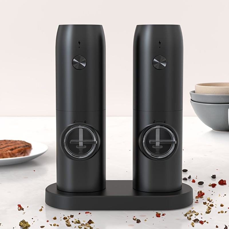 Rechargeable Electric Salt And Pepper Set, Automatic Grinder With
