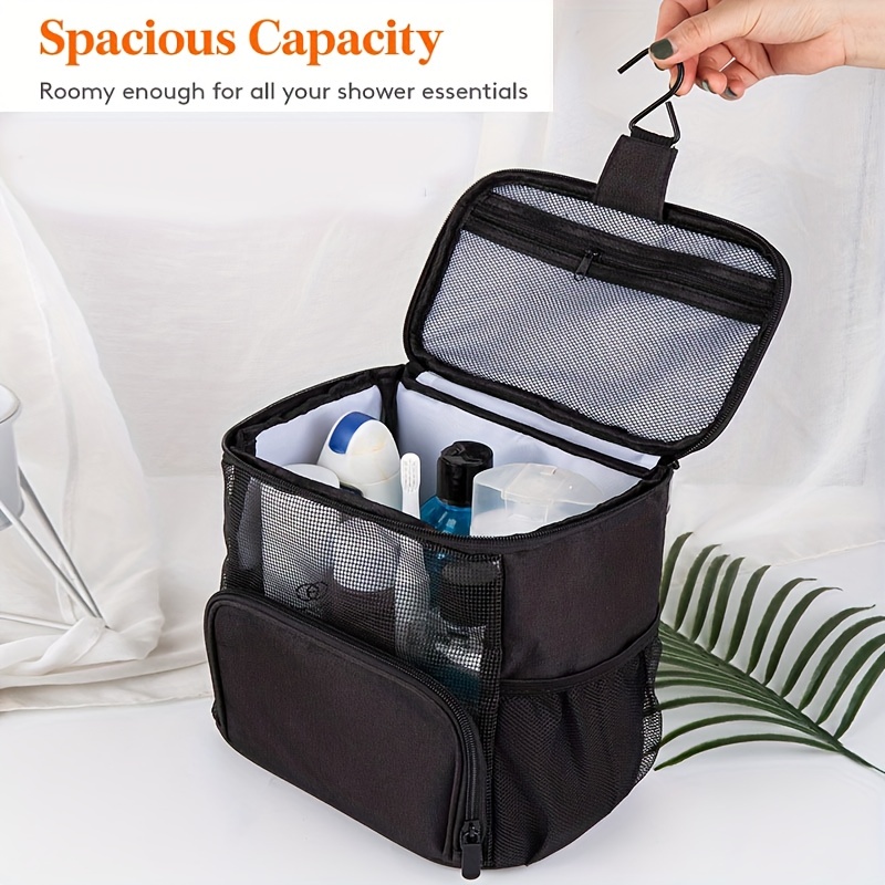Dropship Bath Bag Black,Portable Shower Caddy Shower Tote Bag Oxford  Hanging Toiletry And Bath Organizer For Shampoo, Conditioner, Soap And  Other Bathroom Accessories to Sell Online at a Lower Price