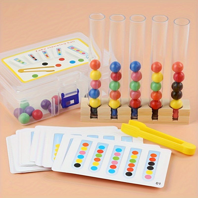 Tube À Essai Pince Perles Montessori Jouets Couleur Correspondant Motricité  Fine Éducation Précoce Jeu De Société Aide Pédagogique Cadeau De Fête Des  Enfants - Jouets Et Jeux - Temu France